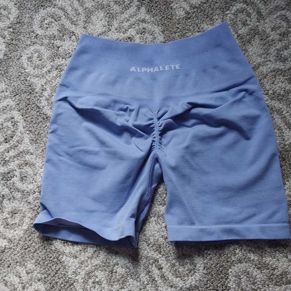 Alphalete Women's Light Blue Bike Shorts